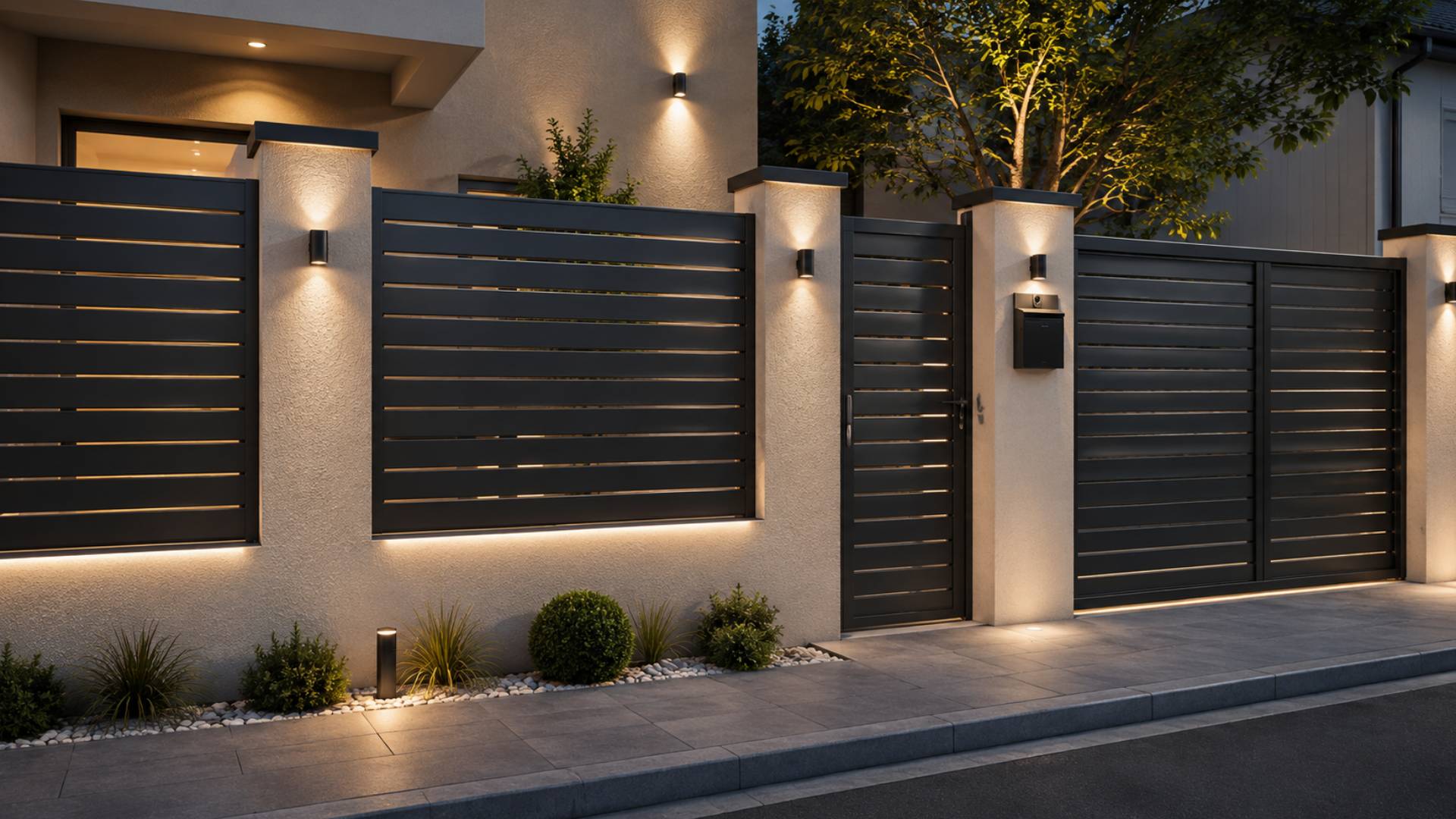 Usa + gard din aluminiu culoare antracit