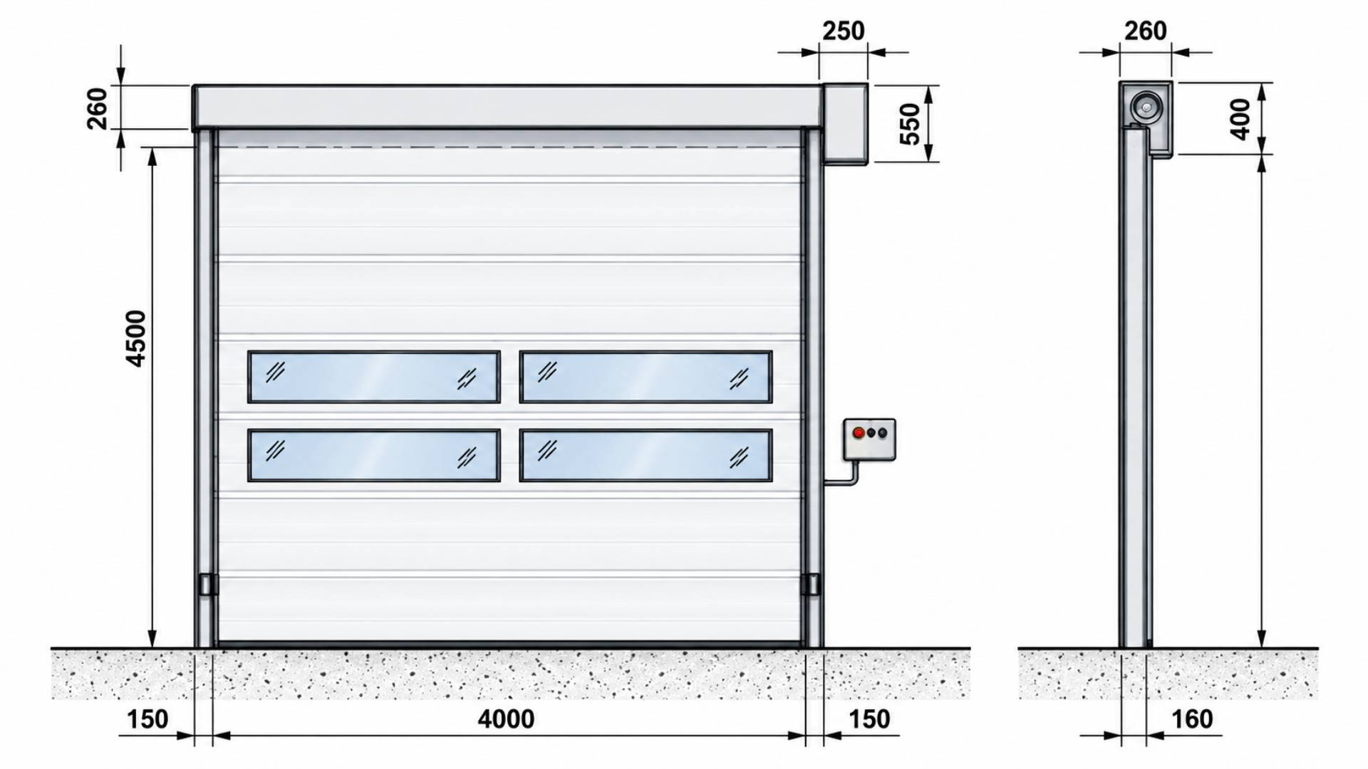 Usi rapide pentru exterior SPEED ROLL